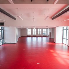 Bürgerhaus Heckholzhausen großer Saal von Bühne aus gesehen