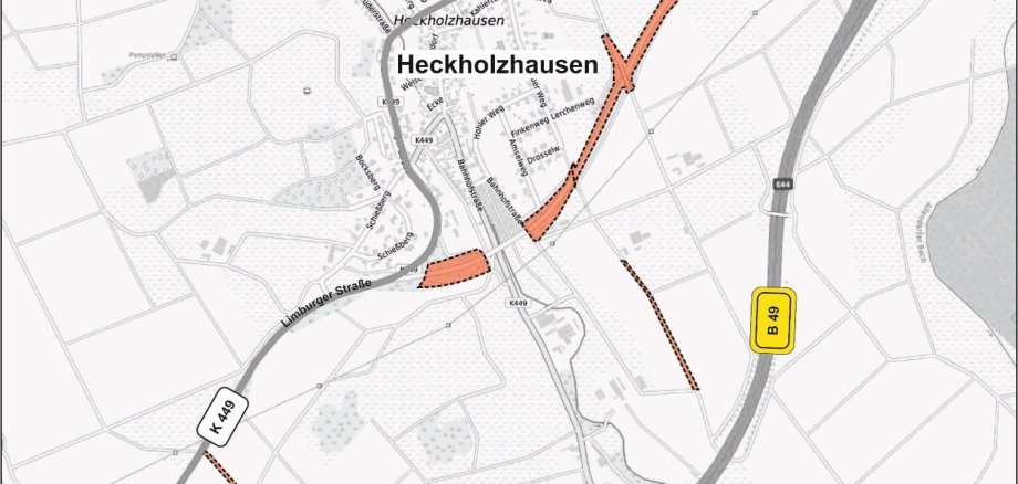 Übersichtskarte der geplanten Flächennutzungsplanänderung Beselicher Holz
